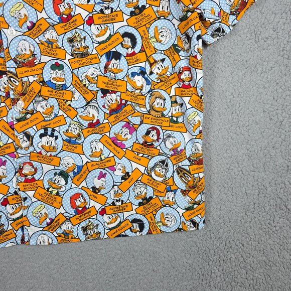 Disney Shirt Mens Large Donal Duck All Over Print Oversized Open Camp Collar - Picture 3 of 11
